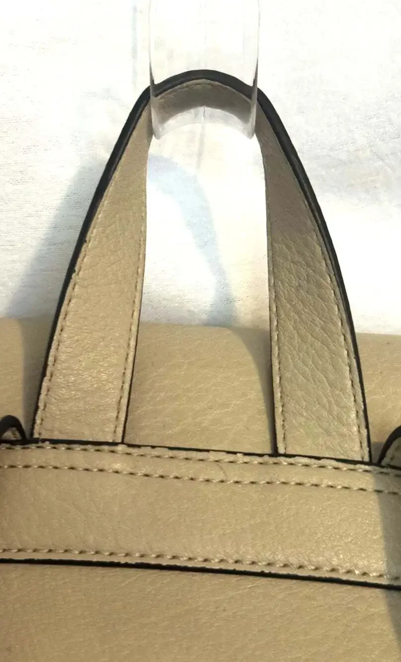 Calvin Klein Women's Beige Elaine Bubble Lamb Novelty Key Item Flap Backpack